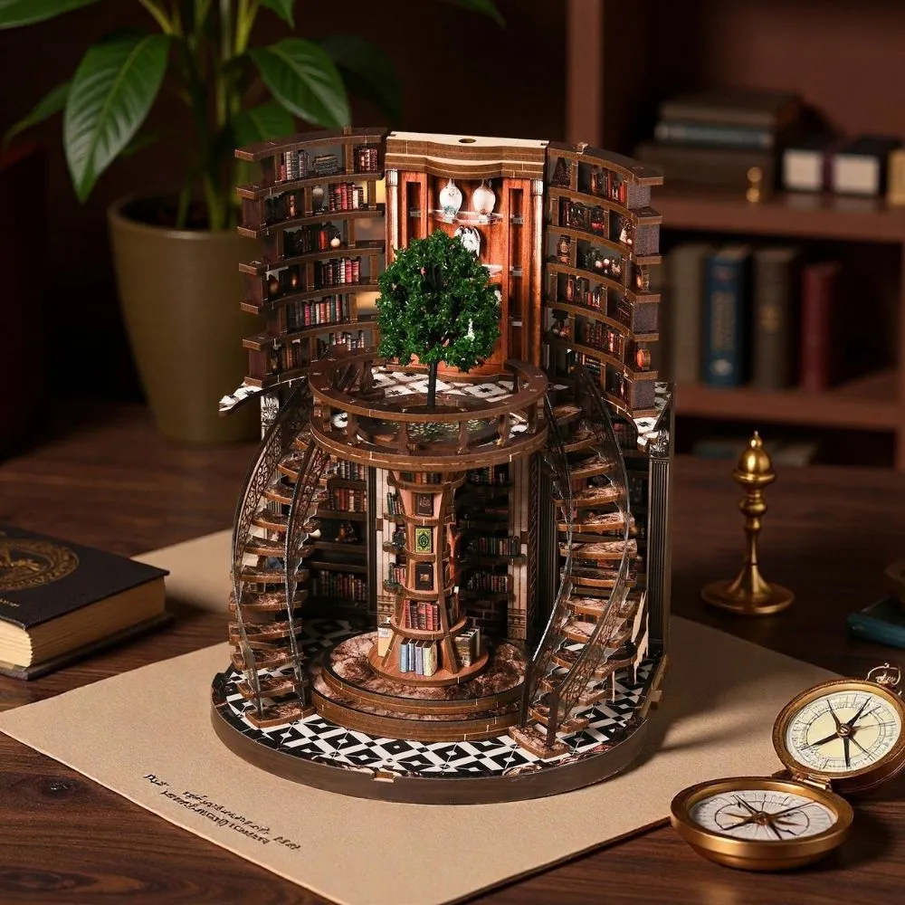 Figured'Art Book Nook De Boom der Kennis bouwpakket 356 delen