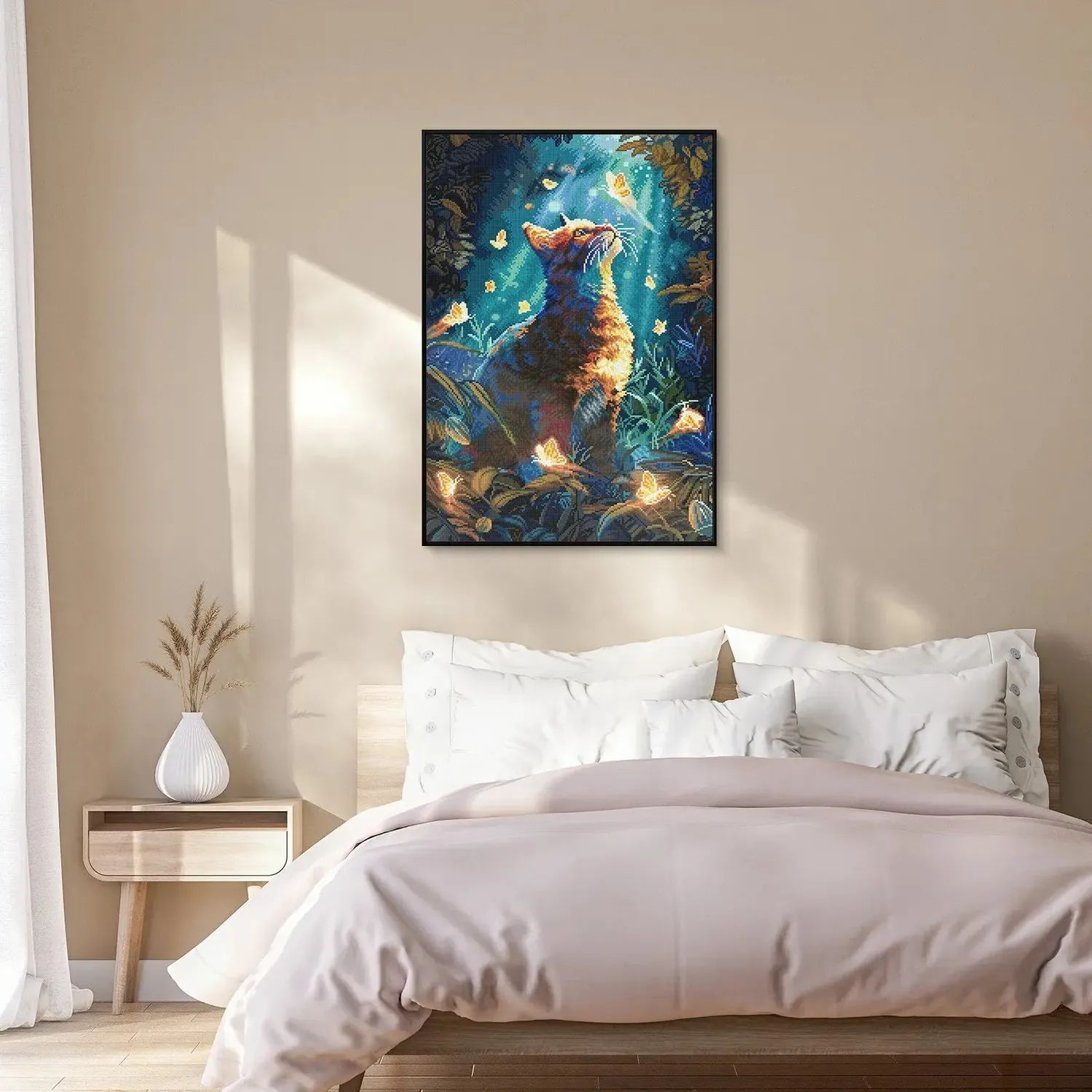 ARTDOT Butterfly Cat diamond painting kat 47,5x70cm vierkant