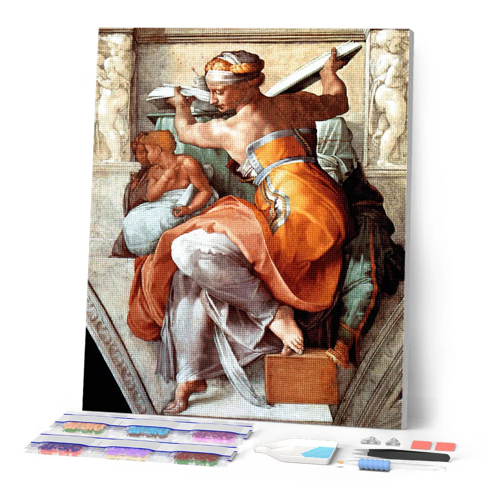 Figured'Art Libische Sibille Michelangelo diamond painting 40x50 rond