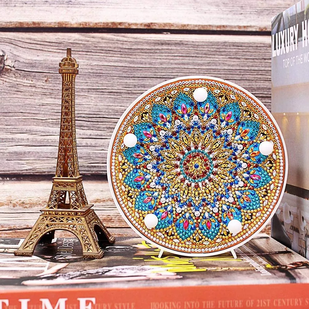 Figured'Art Ster Mandala LED-lamp diamond painting 15cm sfeerlicht