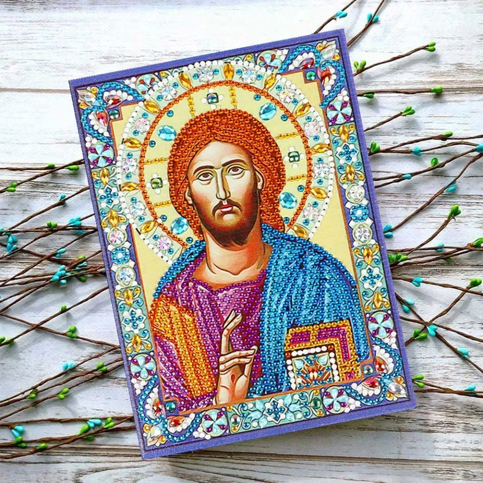 Figured'Art Icoon Jezus diamond painting boek A5 50 pagina's