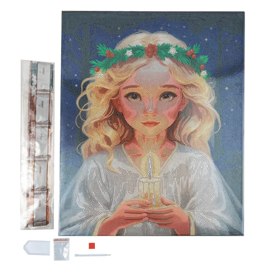 Craft Buddy Crystal Art Angel Face canvas kit 40x50 full crystal