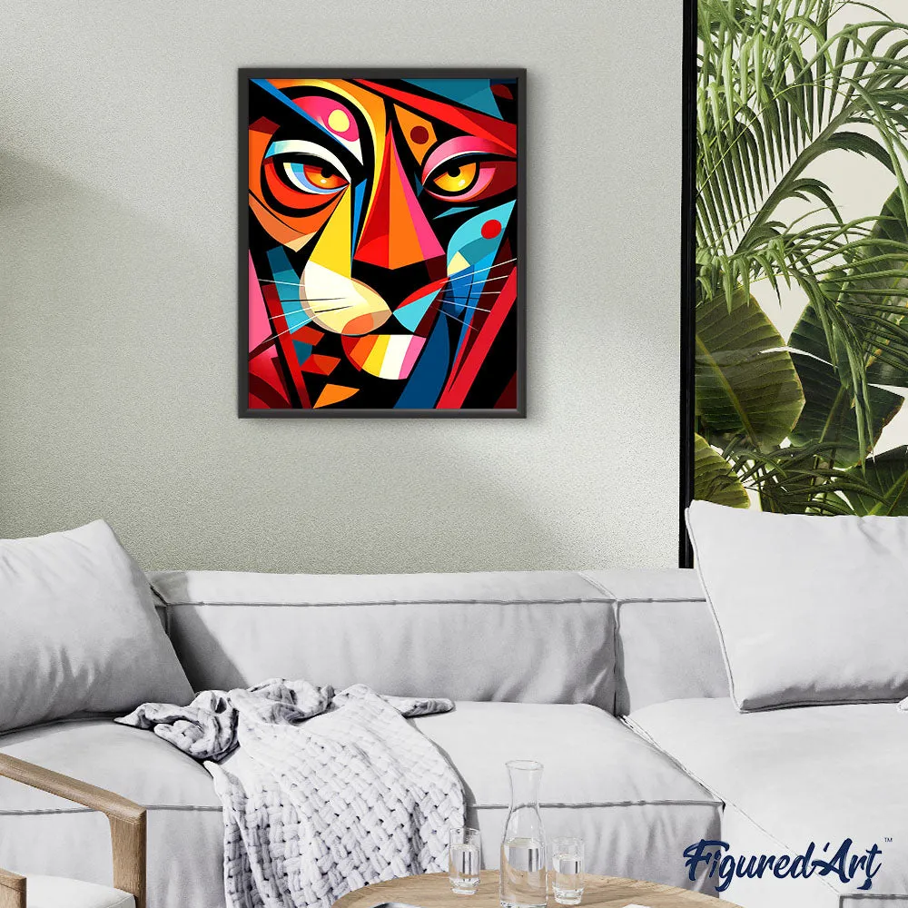 Figured'Art Gedurfd Abstract Tijger 3 schilderen op nummer 40x50