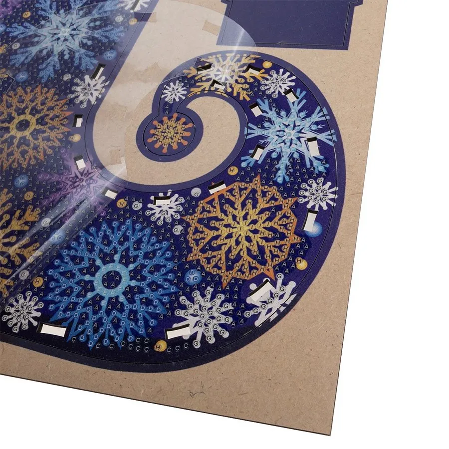 Craft Buddy Crystal Art Snowy kerstsok houder MDF blauw