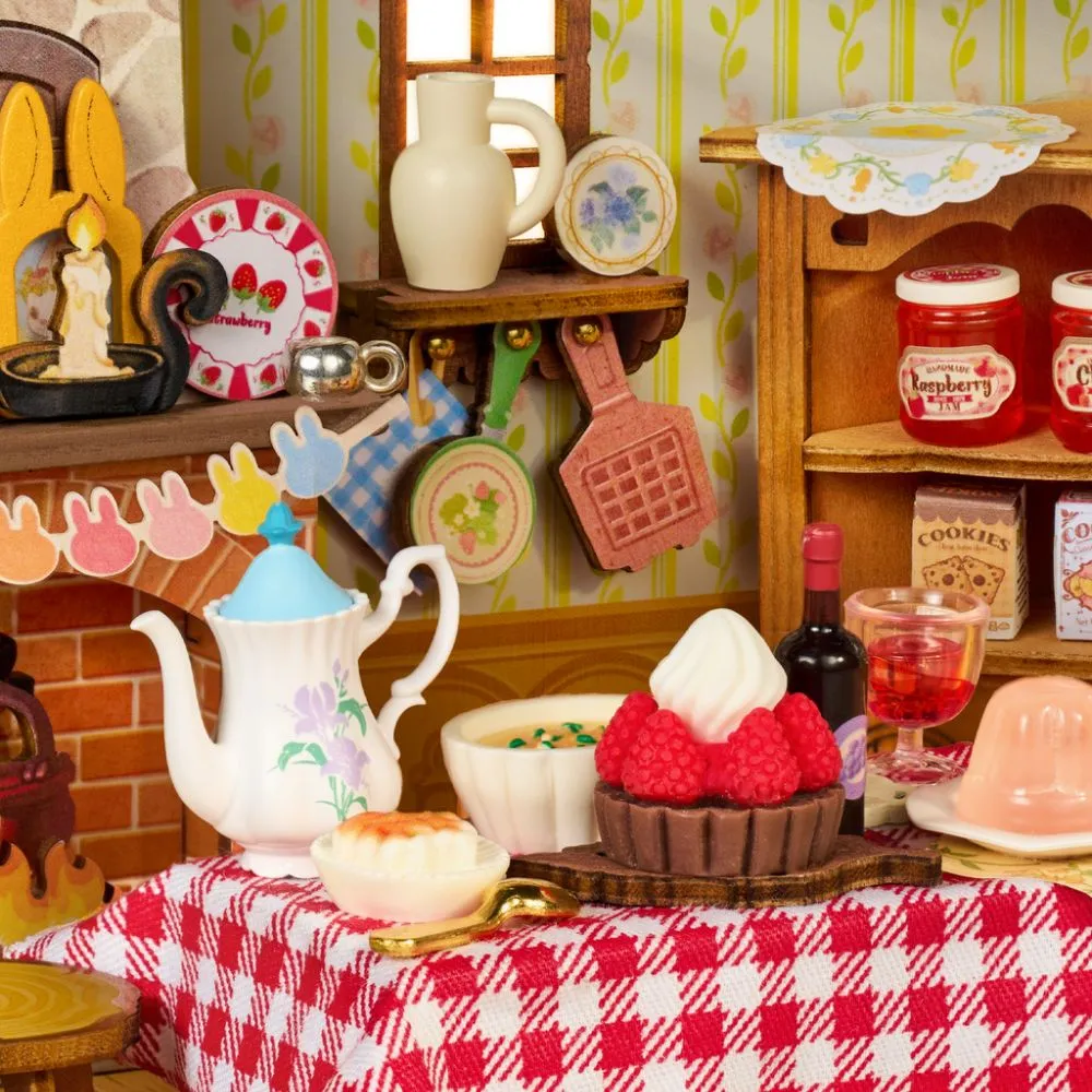 Figured'Art Het huis in het bos miniatuurhuisje 3D puzzel met led