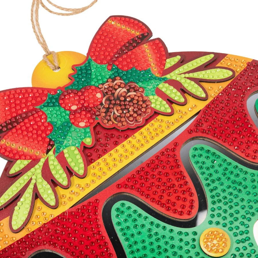 Craft Buddy Crystal Art Christmas Mirror Bauble hanger 25x28cm