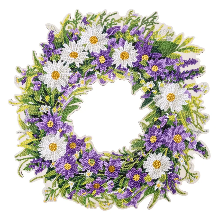 Craft Buddy Crystal Art Spring Pastel krans 35 cm