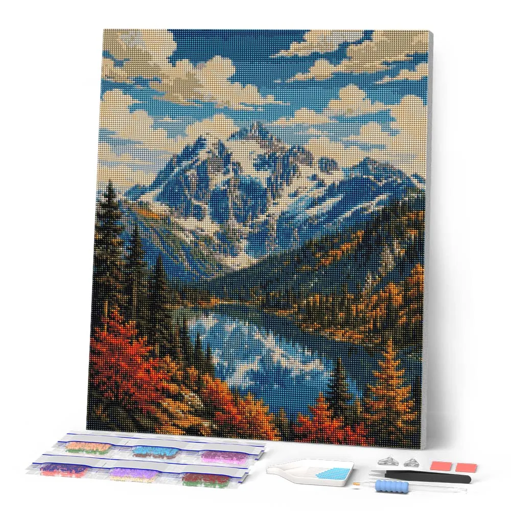 Figured'Art North Cascades diamond painting Washington 40x50cm rond