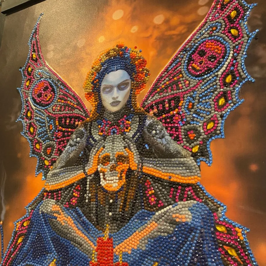 Craft Buddy Crystal Art Skull Fairy scroll 40x50cm Anne Stokes