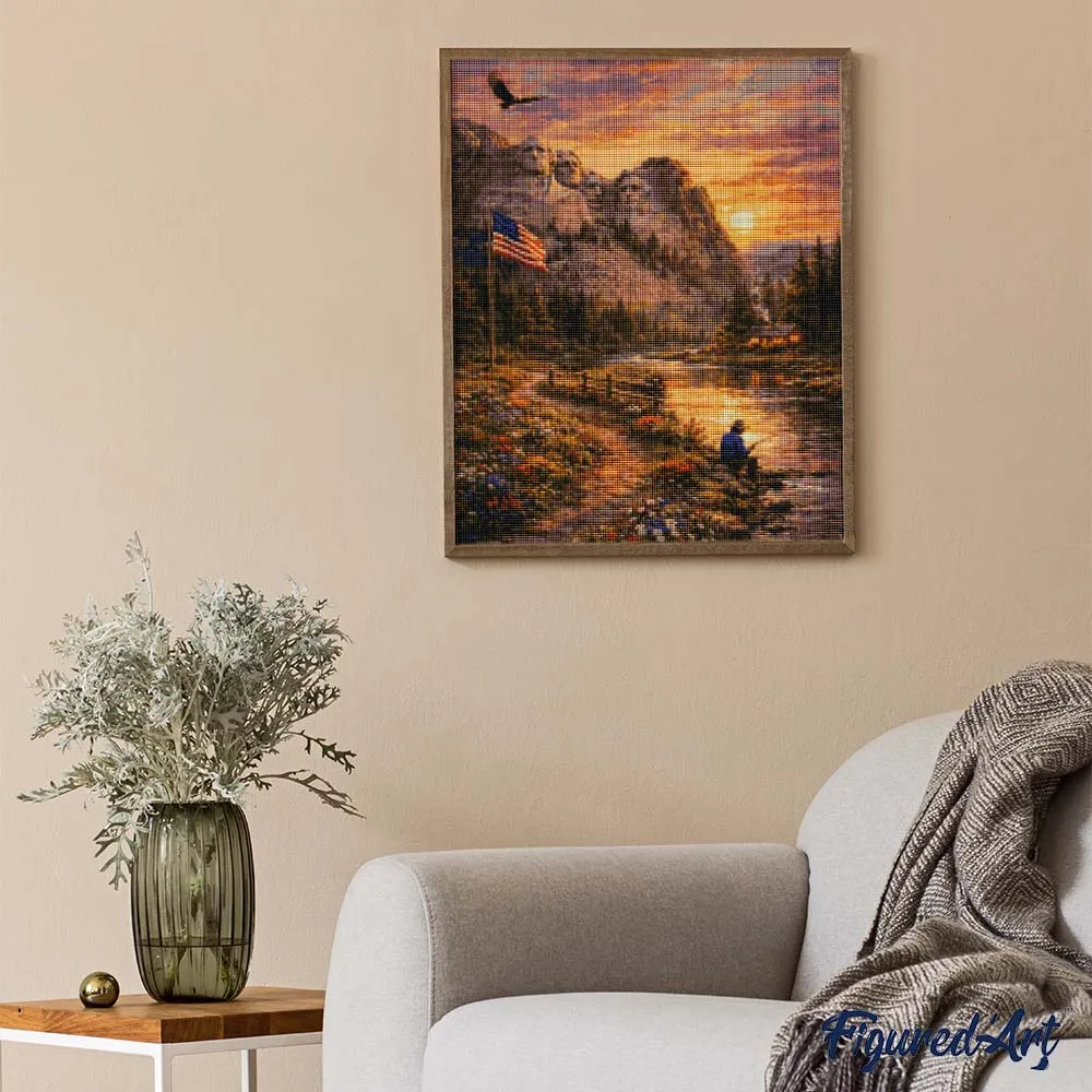 Figured'Art Amerikaans erfgoedlandschap diamond painting full drill
