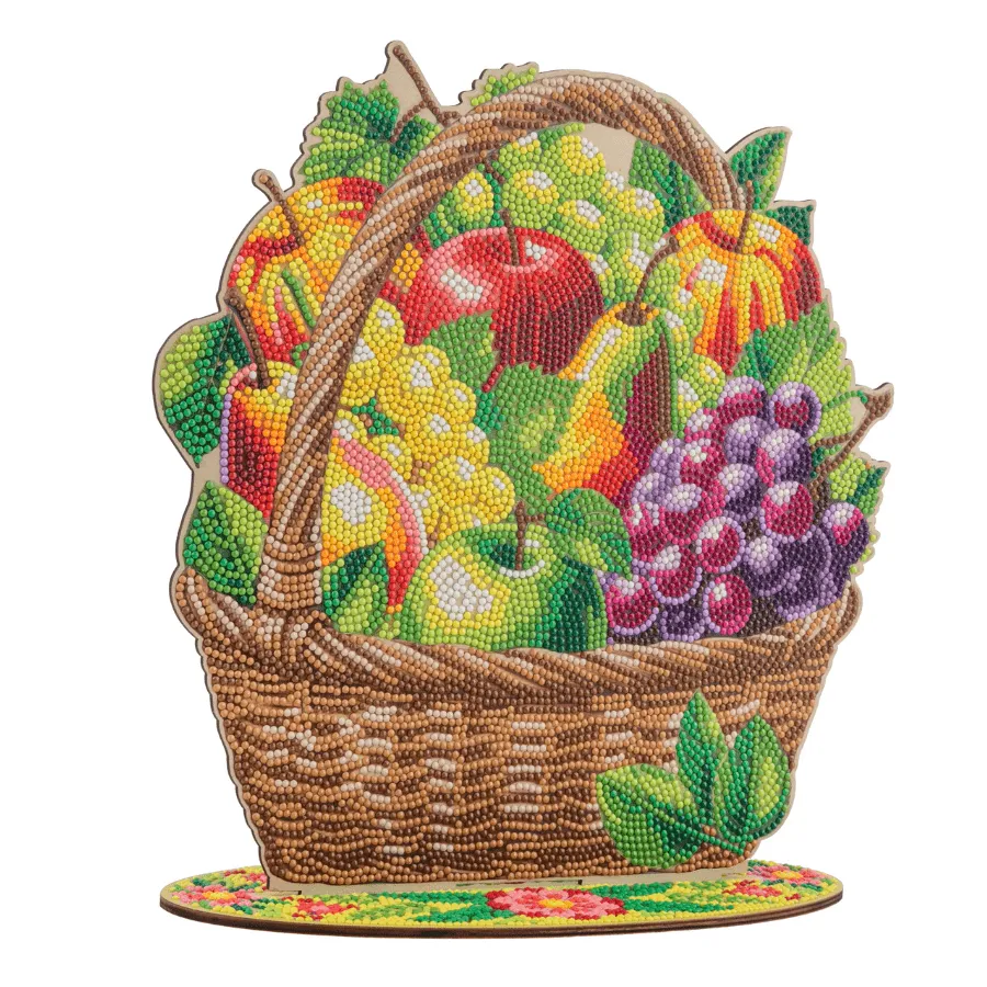 Craft Buddy Crystal Art Fruit Basket houten decoratie 30 cm