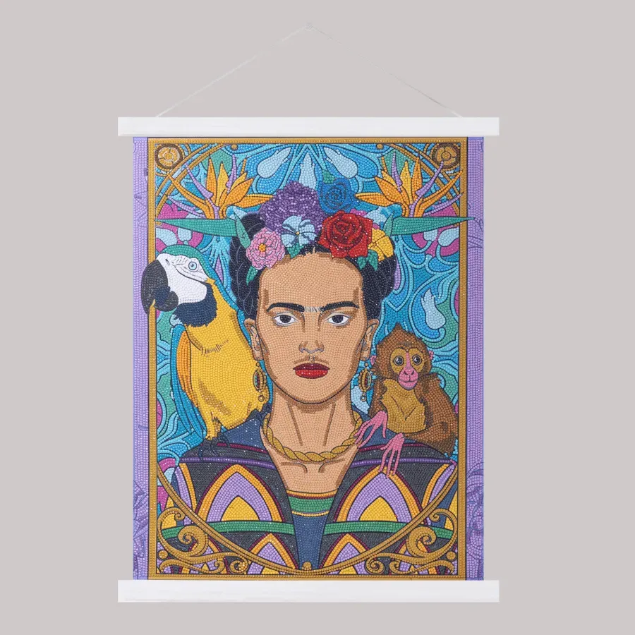 Craft Buddy Crystal Art Frida Kahlo scrollkit 40x50cm portret