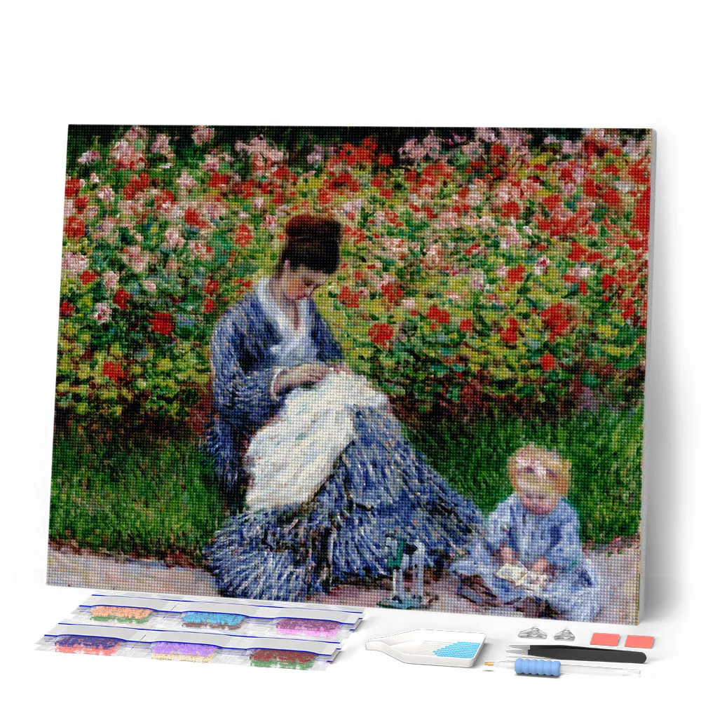 Figured'Art Monet Camille Monet diamond painting 40x50cm vierkant