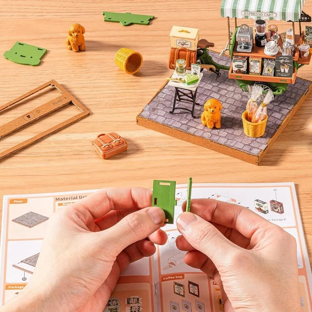 Figured'Art Aromatische koffiekar 3D puzzel 162 stukjes