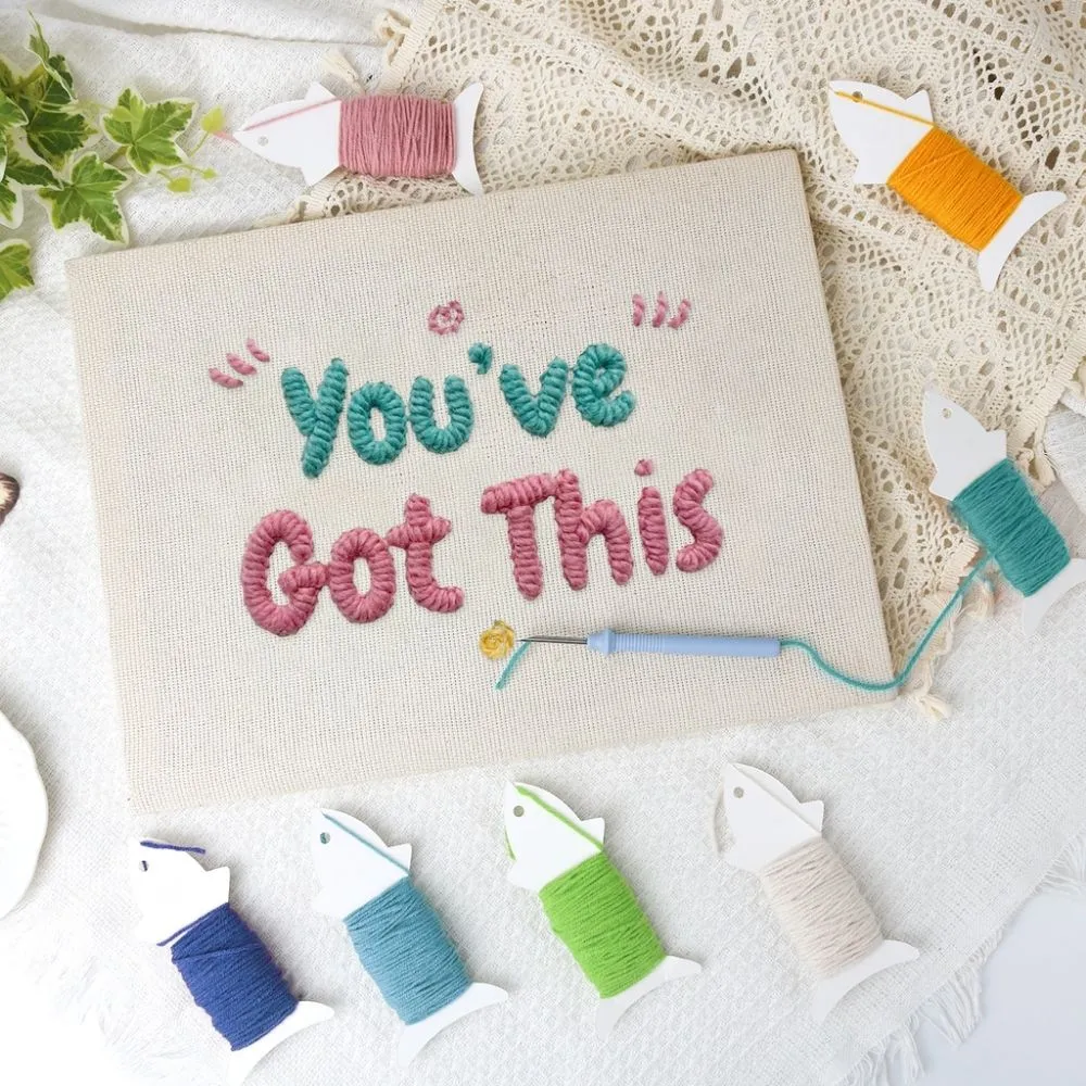 Figured'Art You've Got This punch needle pakket frame
