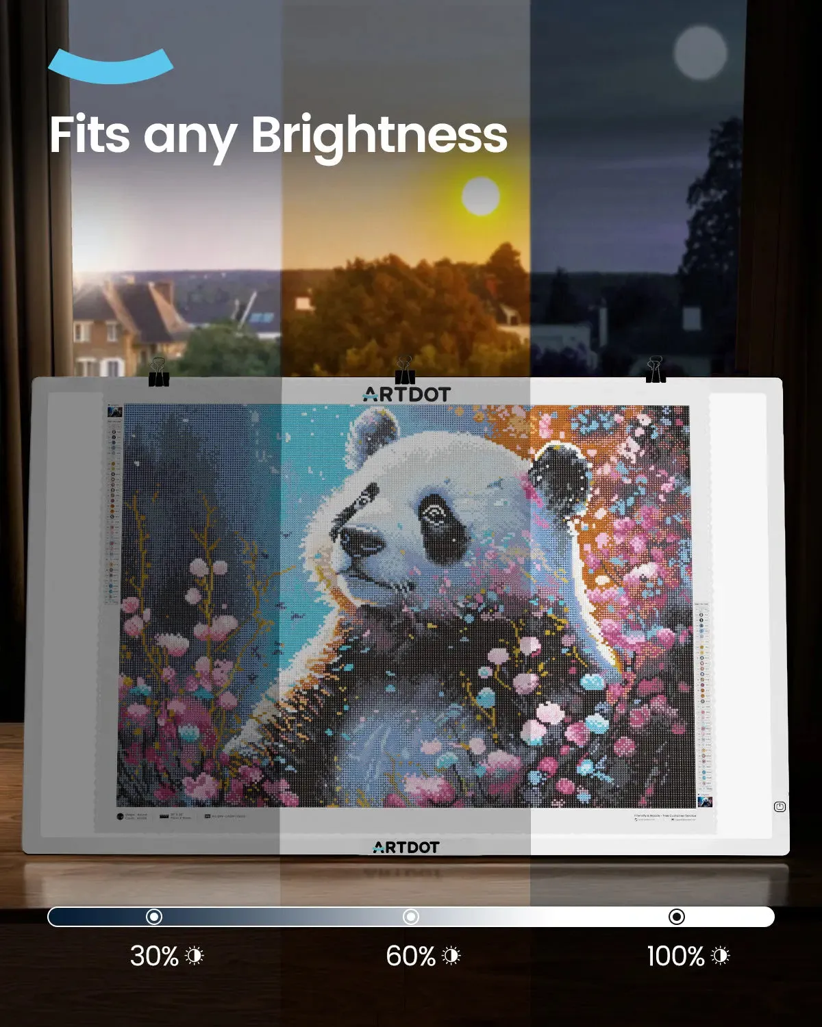 ARTDOT A3 lichtpad diamond painting LED 45x30,8 cm dimbaar