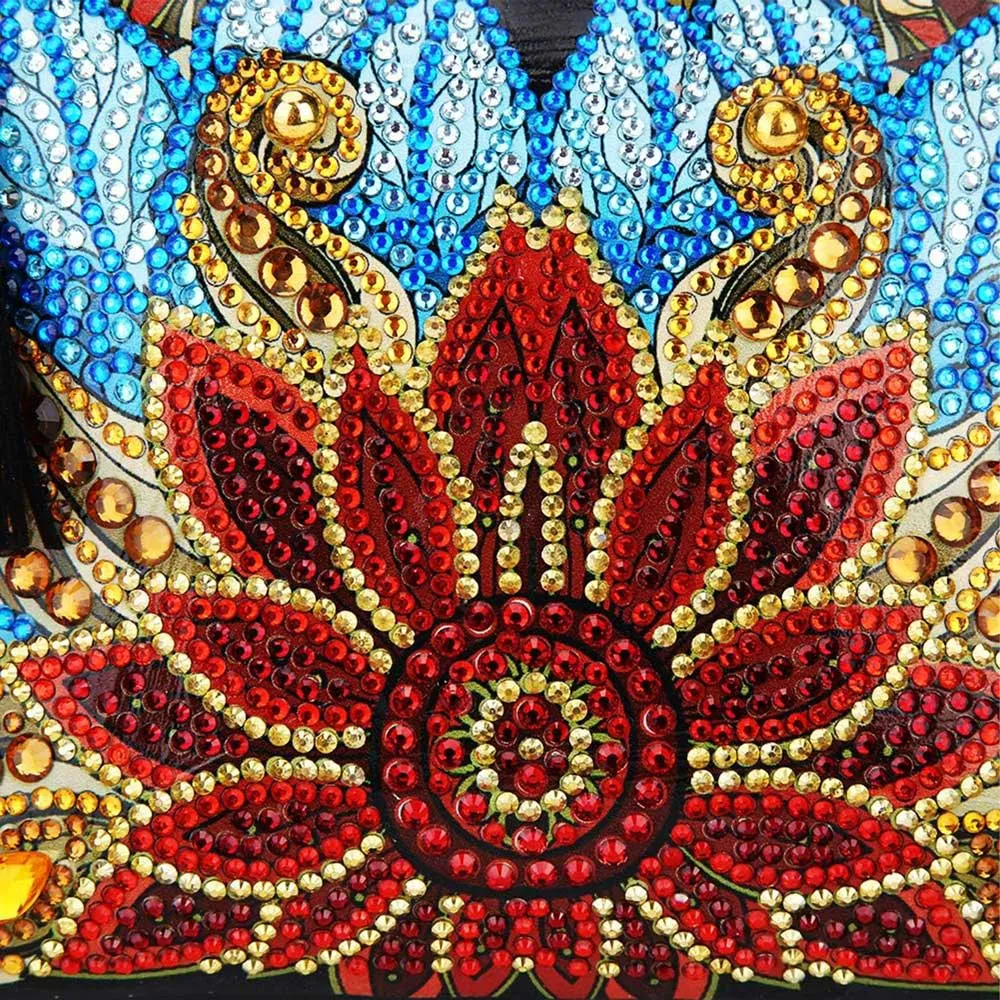Figured'Art Bloem tas diamond painting 18x15 cm PU-leer