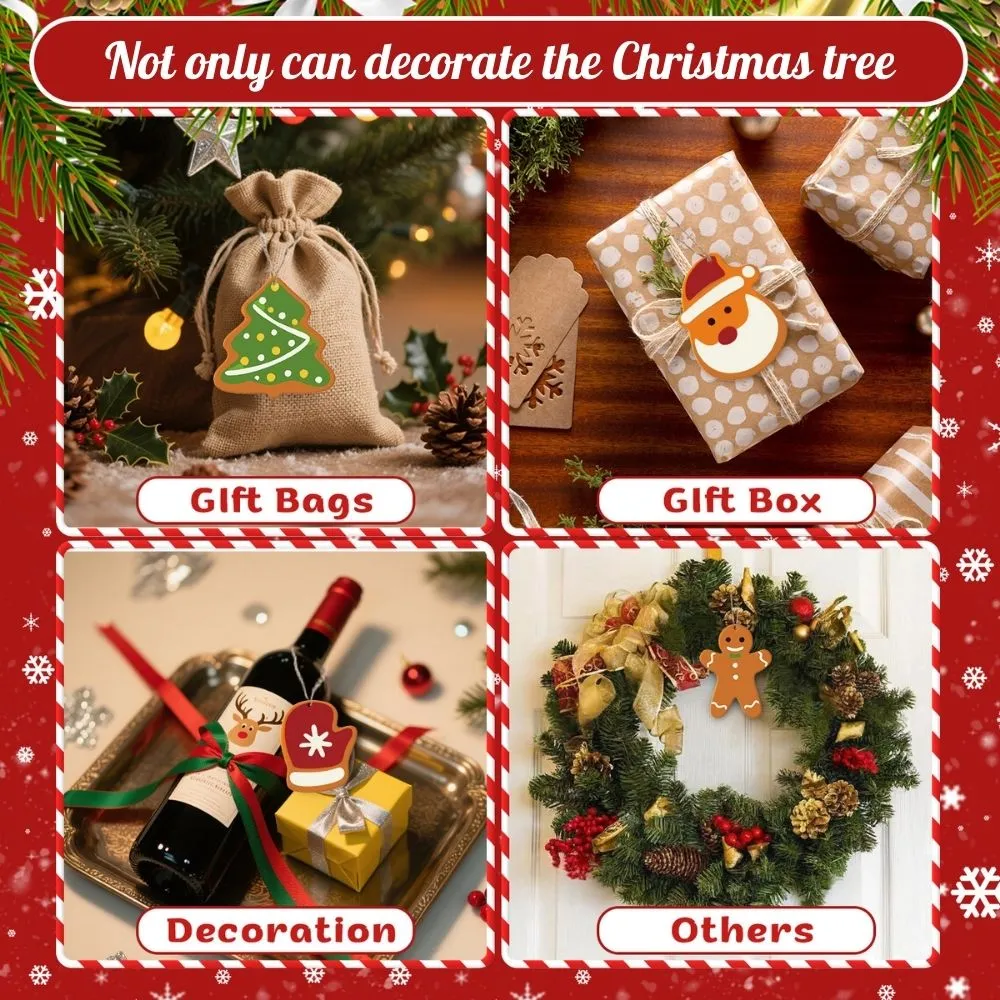 Figured'Art Kerstman Sokken kerstornamenten hout 7-10 cm