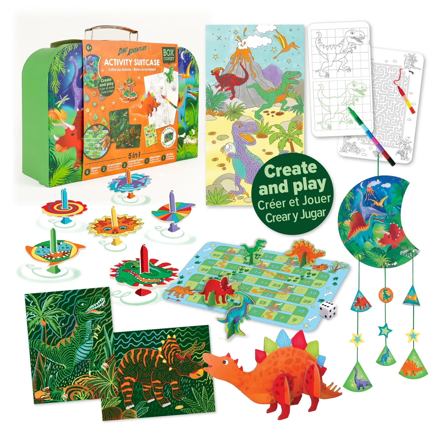 Box Candiy Dino Adventure Activity knutselkoffer