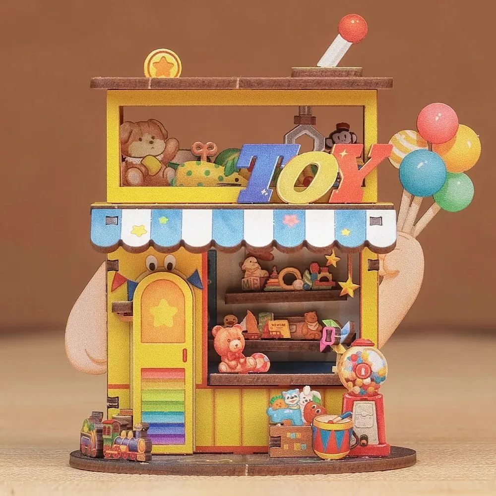 Figured'Art Speelgoedhuis miniatuurhuisje 56-delig speelgoedwinkel