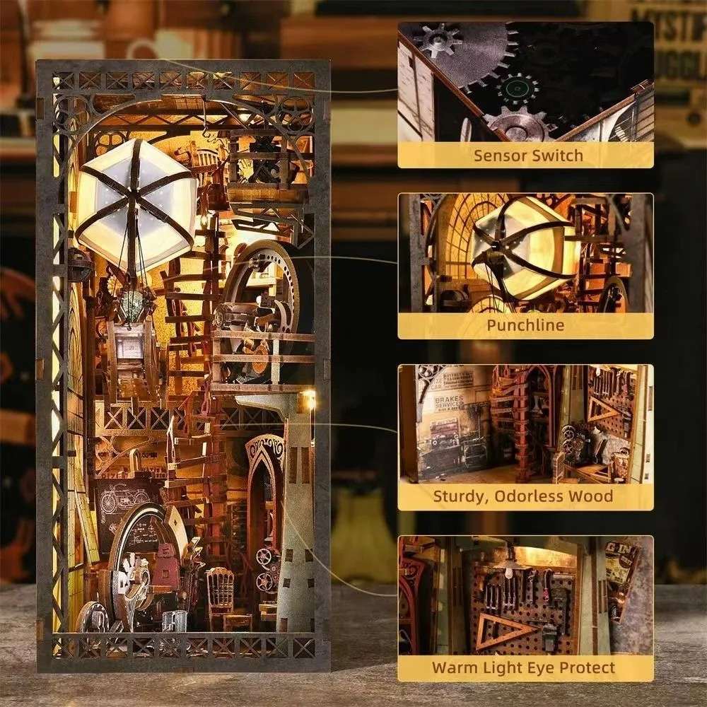 Figured'Art Oom Pete's Laboratorium Book Nook 18x11cm LED
