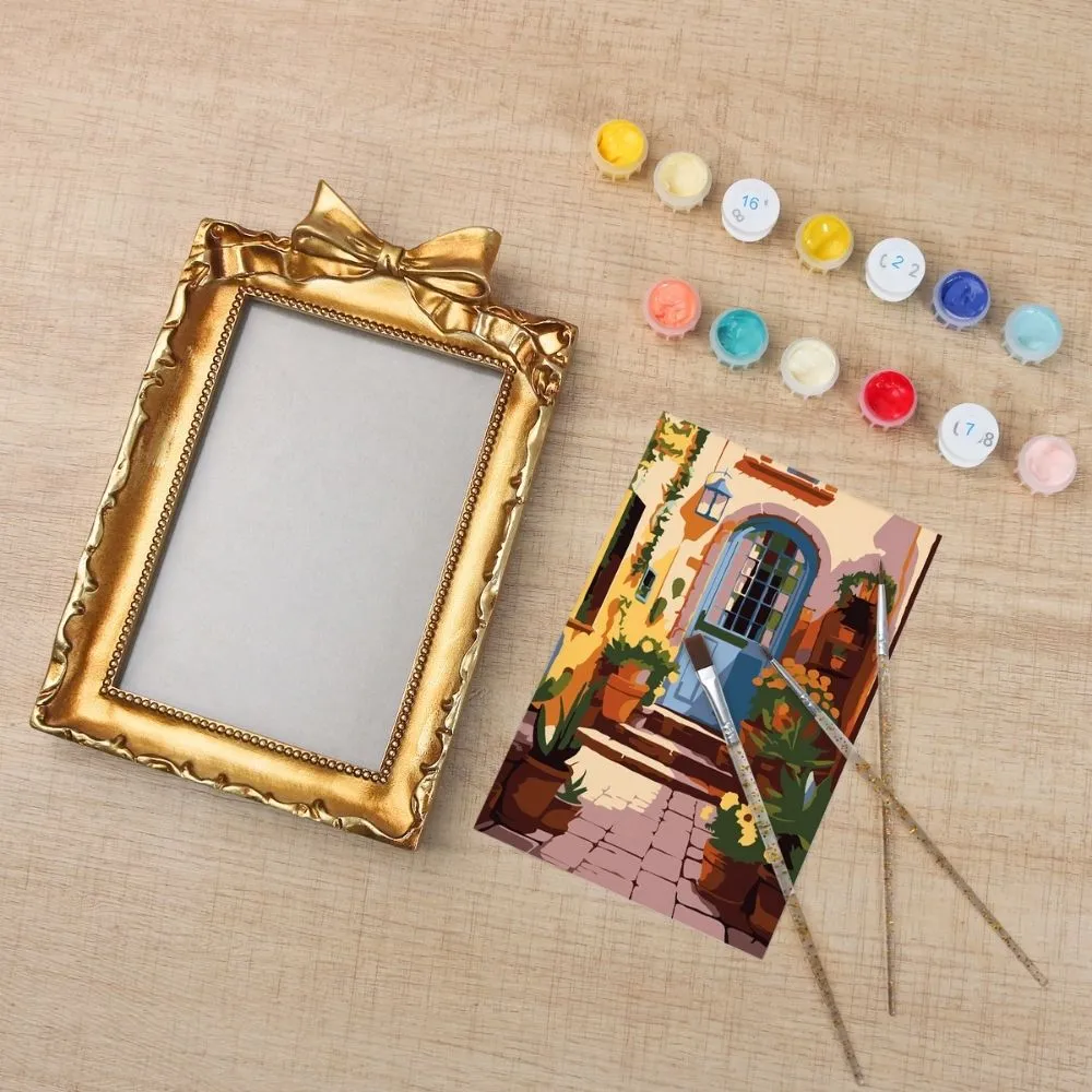 Figured'Art Mini Mediterrane Binnenplaats schilderen op nummer 16,5x11cm
