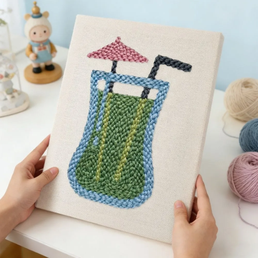 Figured'Art Exotisch Drankje punch needle pakket 20x30 cm katoen