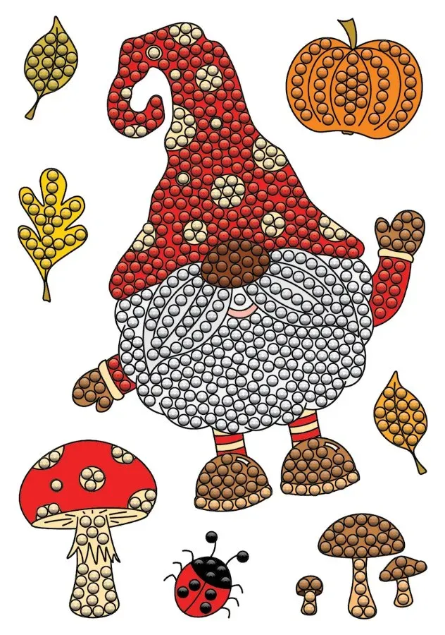 Craft Buddy Crystal Art Autumn Harvest Gnome stempelset 8 stuks