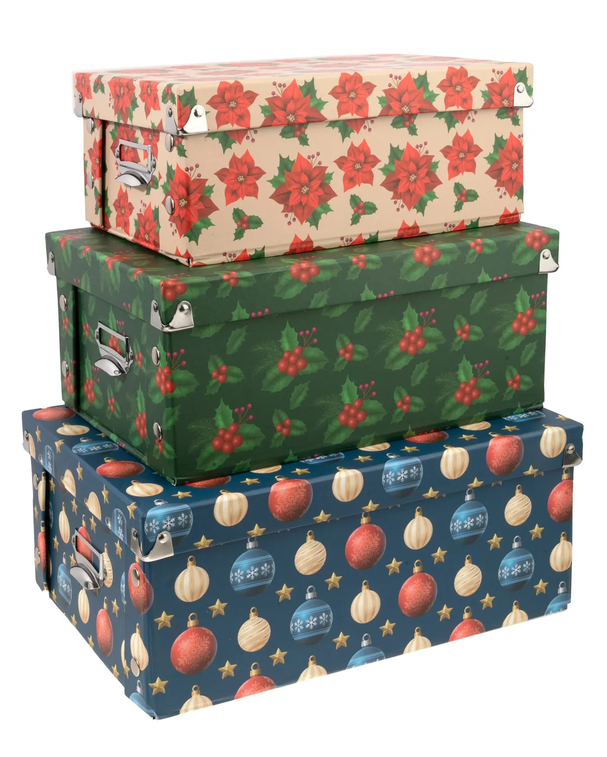Forever Flowerz opbergdozen kerst set 3 stuks vouwbaar