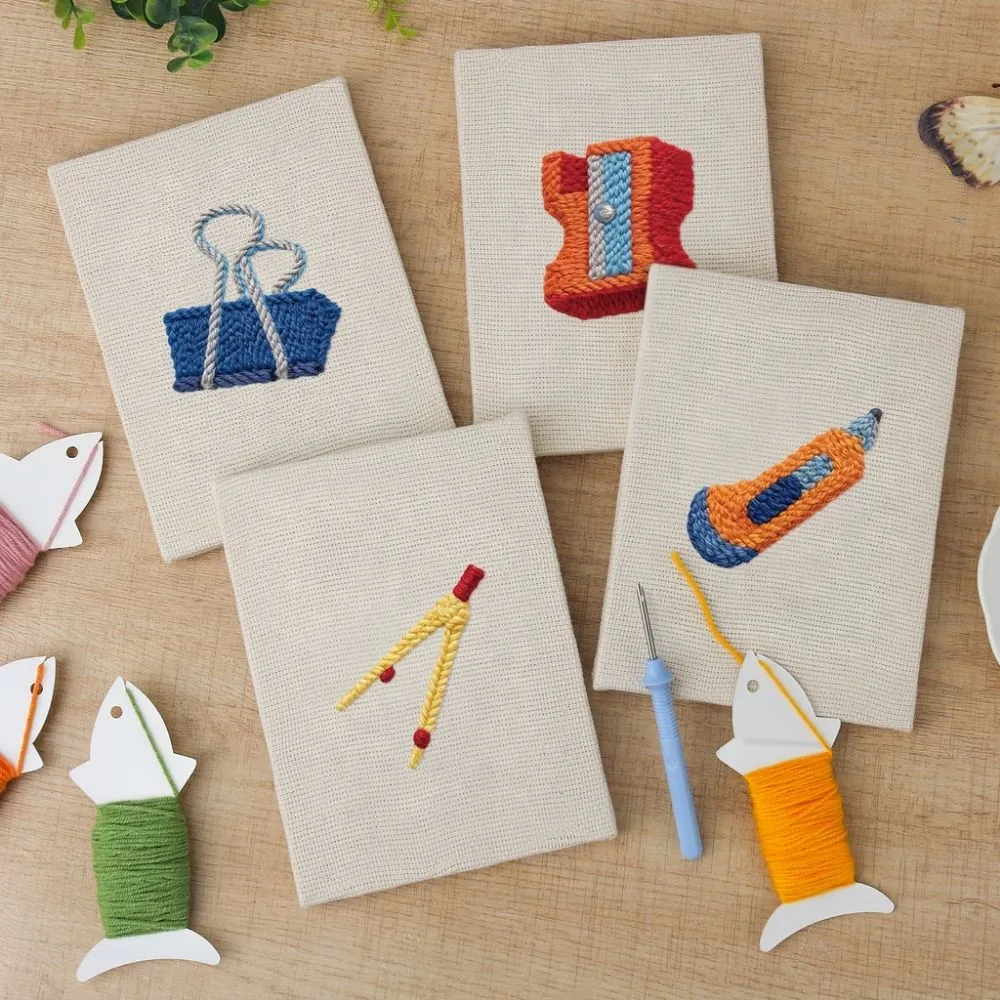 Figured'Art Bureau Accessoires punch needle set 4 stuks 15x20cm