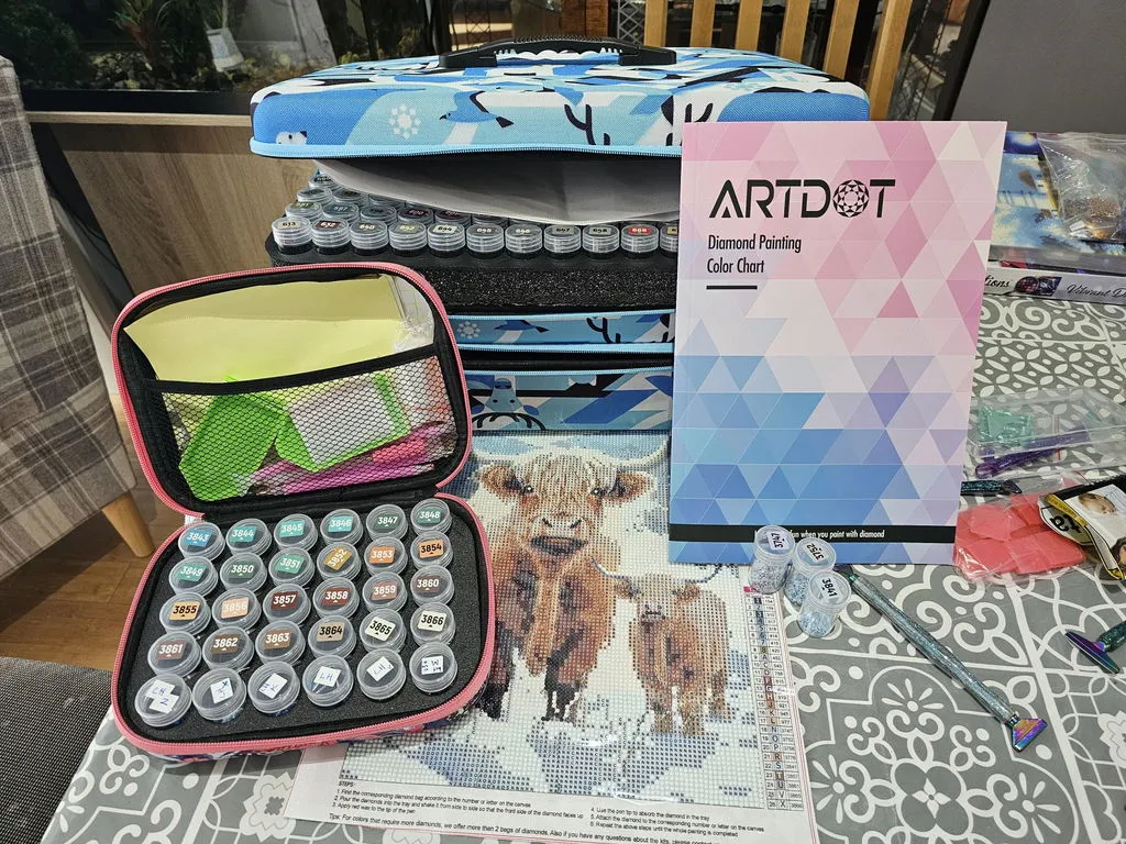 ARTDOT XXL opbergdoos diamond painting 420 potjes Bloem