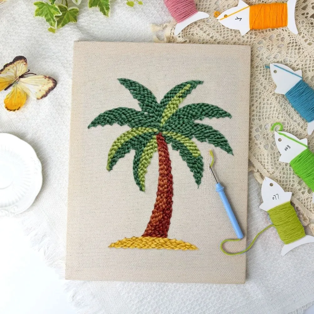 Figured'Art Eiland Ontsnapping punch needle pakket 20x30cm zacht garen