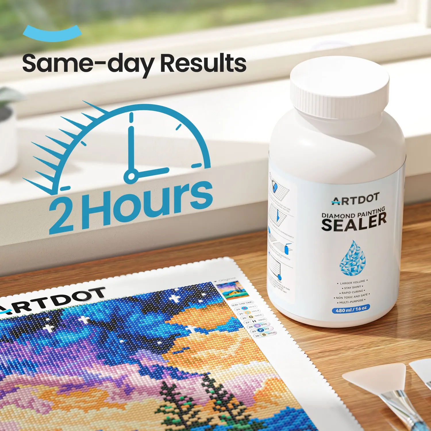 ARTDOT Diamond Painting sealer kit 480 ml glanzend