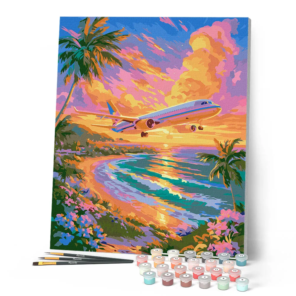 Figured'Art Vlucht naar Phuket schilderij op nummer 40x50 zomer
