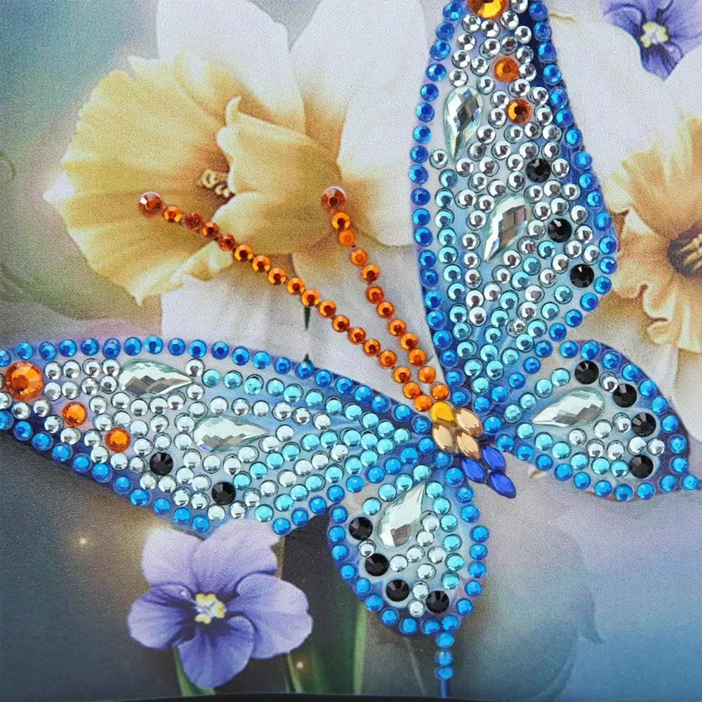 Figured'Art Vlinder tas diamond painting PU-leer 18x15