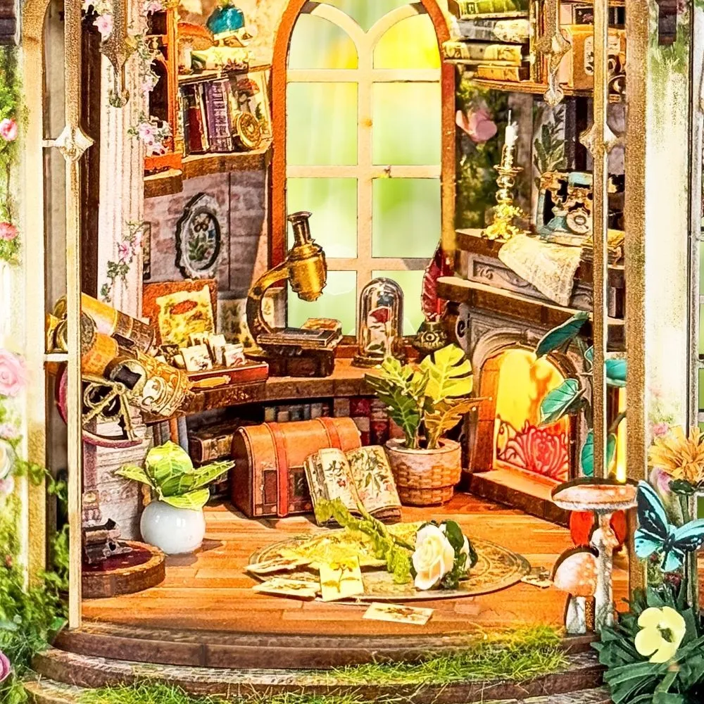 Figured'Art Dreamland Bloemenstudio miniatuurhuisje 14,5cm met led