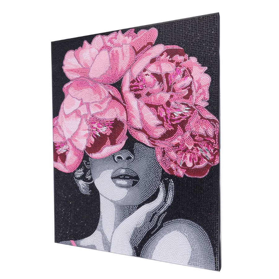 Craft Buddy Crystal Art Black White Portrait diamond painting 40x50cm