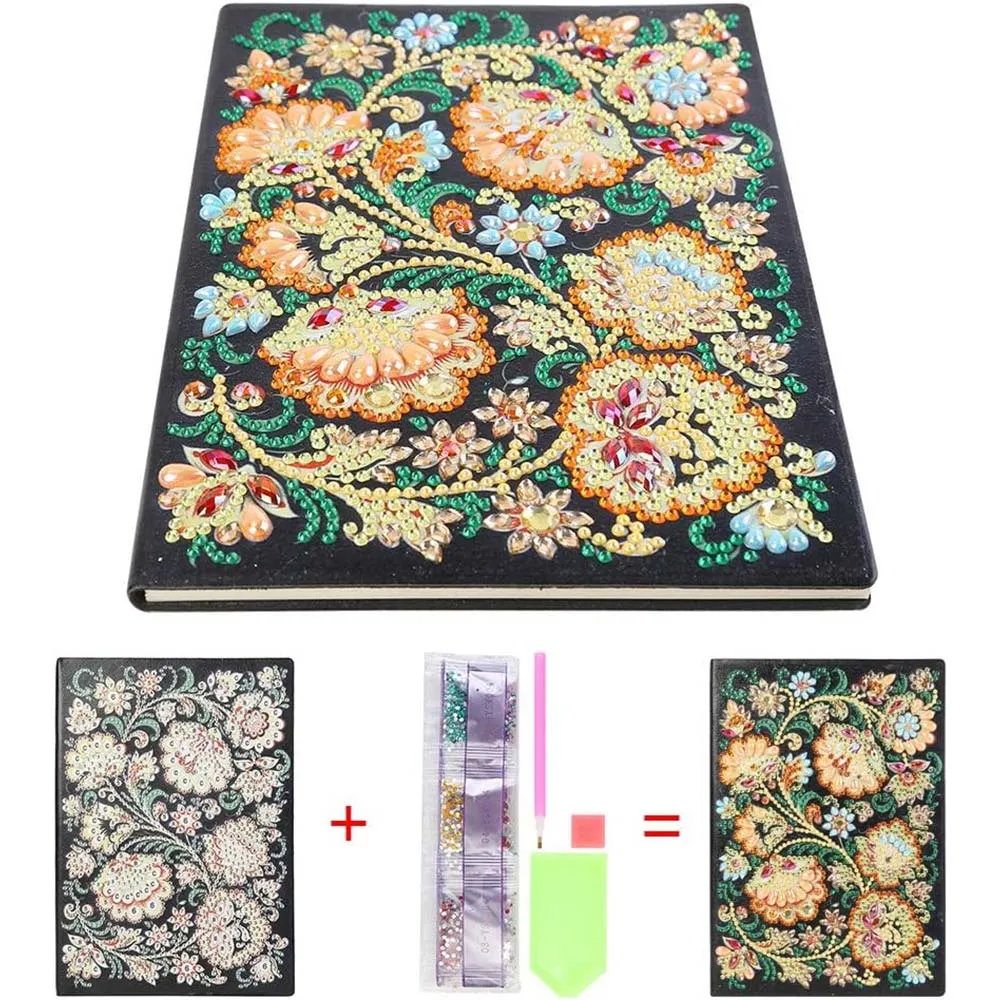 Figured'Art Bloemen diamond painting boekje A5 50 pagina's