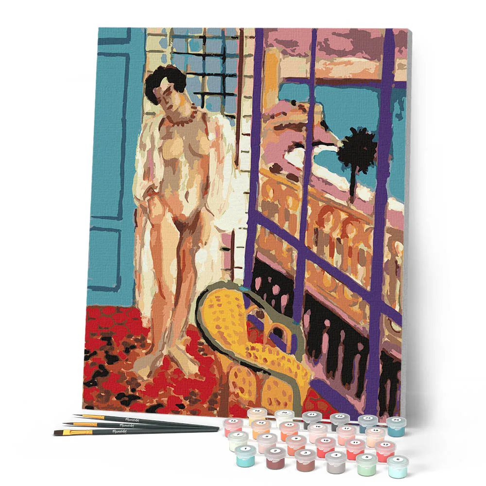 Figured'Art Matisse Naakt bij het raam schilderen op nummer 40x50 gemiddeld
