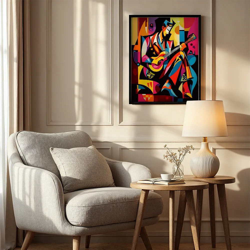 Figured'Art Gedurfd Abstract Gitarist schilderen op nummer 40x50cm