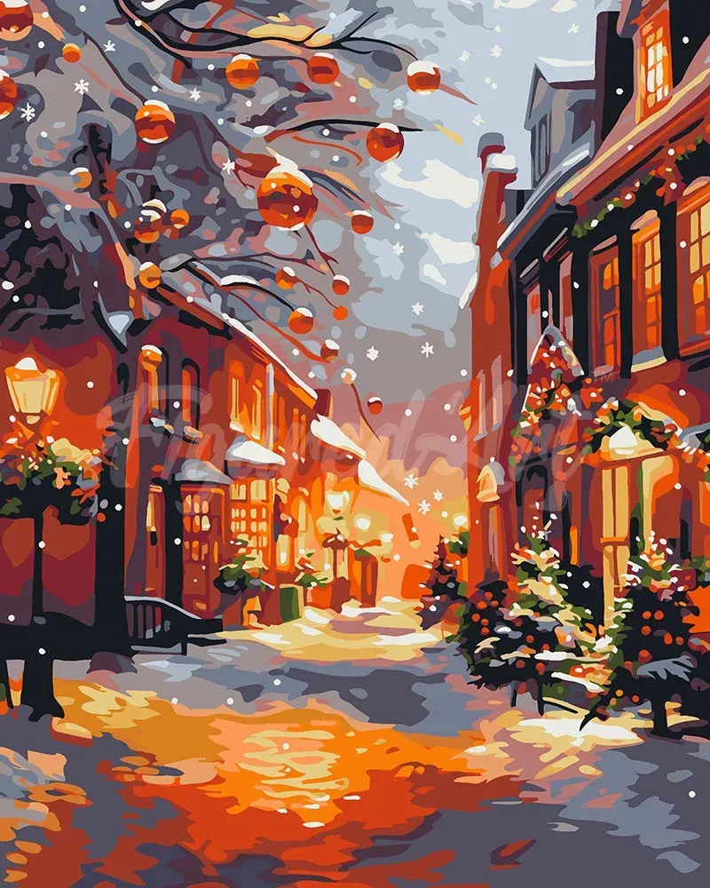 Figured'Art Gouden Uur schilderen op nummer 40x50cm linnen