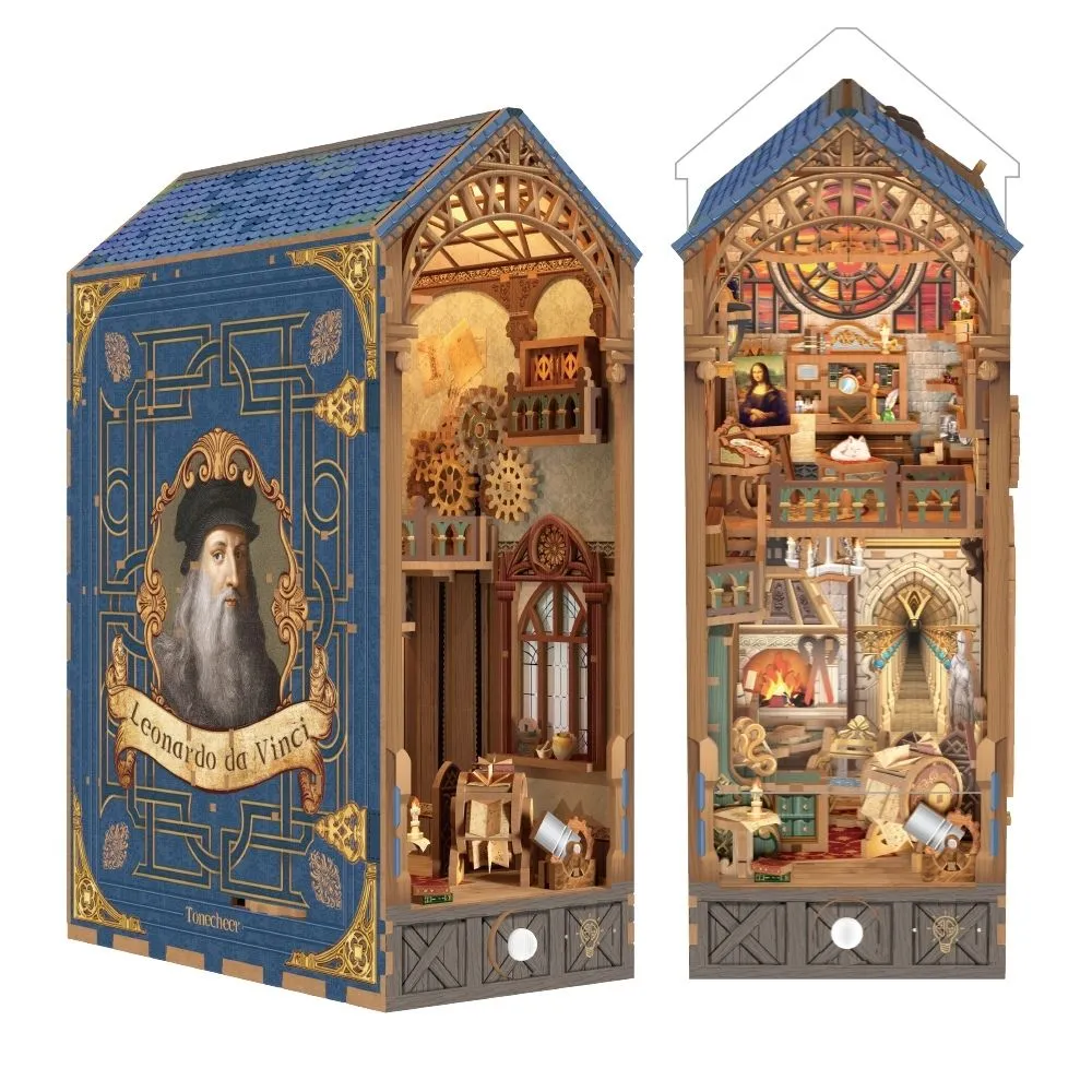 Figured'Art Atelier Leonardo da Vinci book nook met led