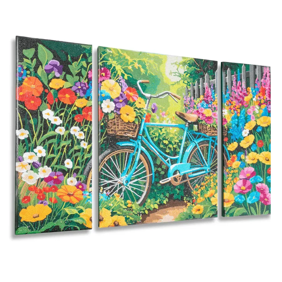 Craft Buddy Crystal Art Summer Stroll canvas drieluik set van 3