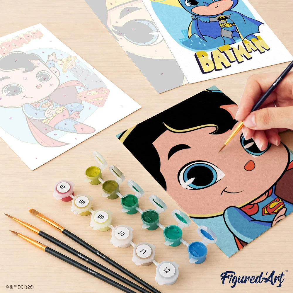 Figured'Art Justice League mini schilderen op nummer 15x20cm 6 stuks