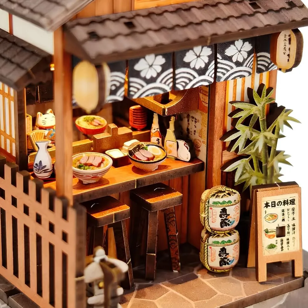 Figured'Art Miniatuurhuisjes Noren Bistro 3D puzzel met led