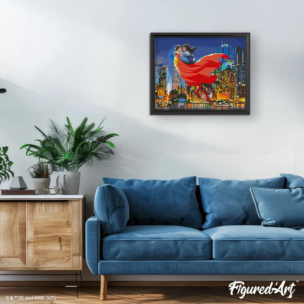 Figured'Art Superman en Lois in de lucht diamond painting 40x50 cm