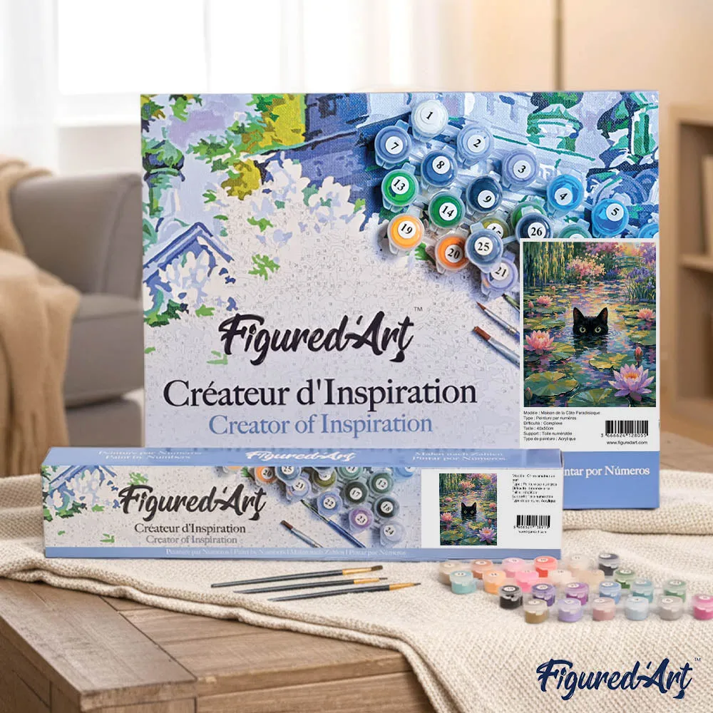 Figured'Art Bewaker van de waterlelies Schilderen op Nummer 40x50 cm