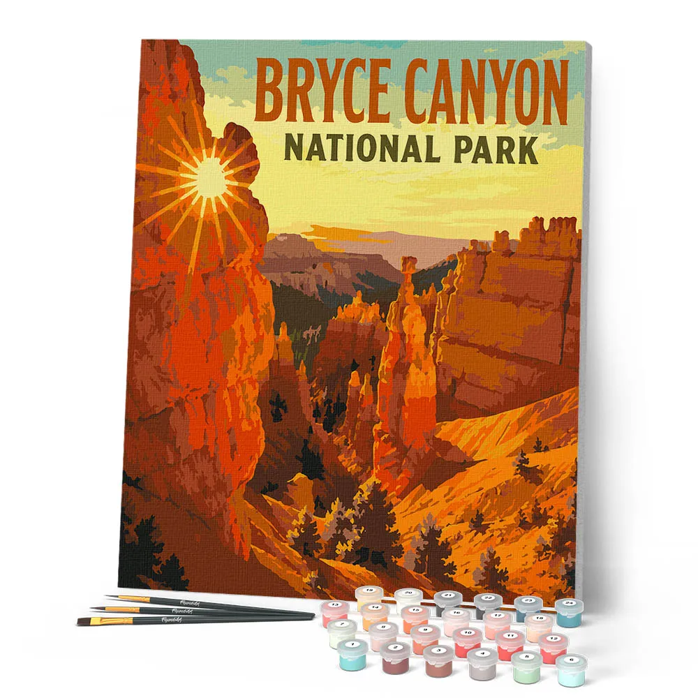 Figured'Art Bryce Canyon National Park Utah schilderen op nummer 40x50cm landschap