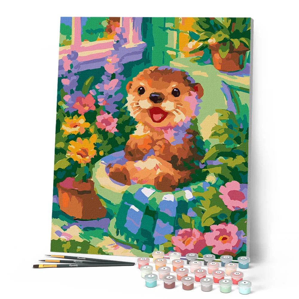 Figured'Art Tussen de Bloemen schilderen op nummer 40x50cm dier