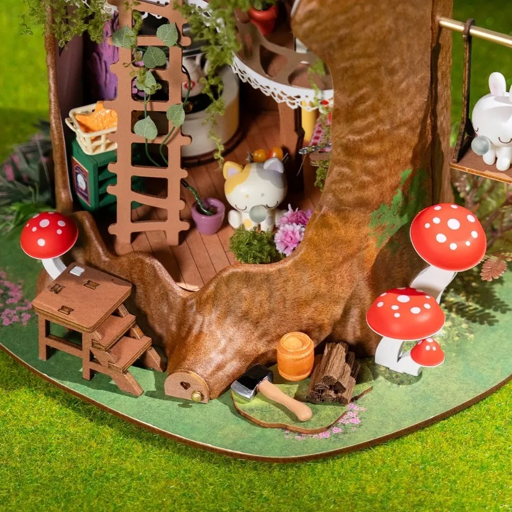 Figured'Art Miniatuurhuisje Sprookjes-boomhut bouwpakket 275-delig met led